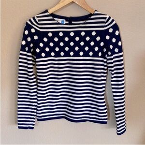 Anthropologie polka dot and striped sweater